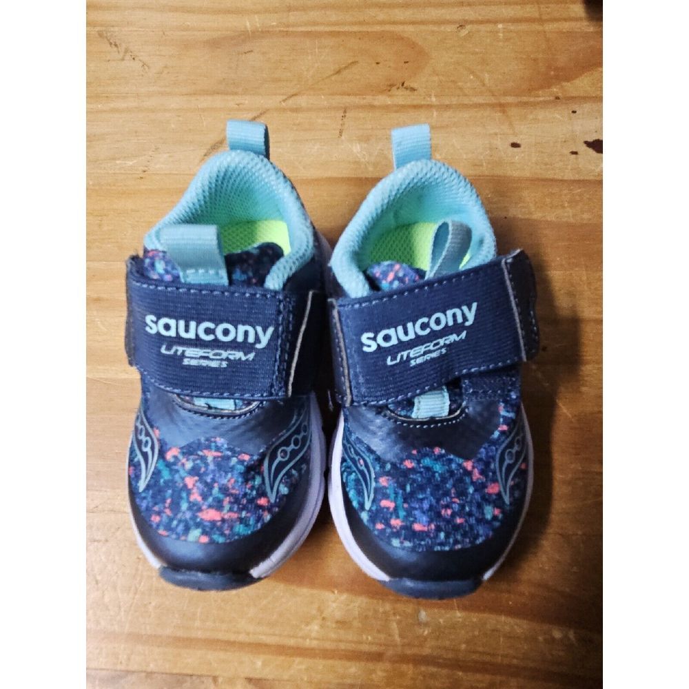 Saucony Baby Liteform Sneaker, Form 2U‎ Size 4.5w blue multicolor